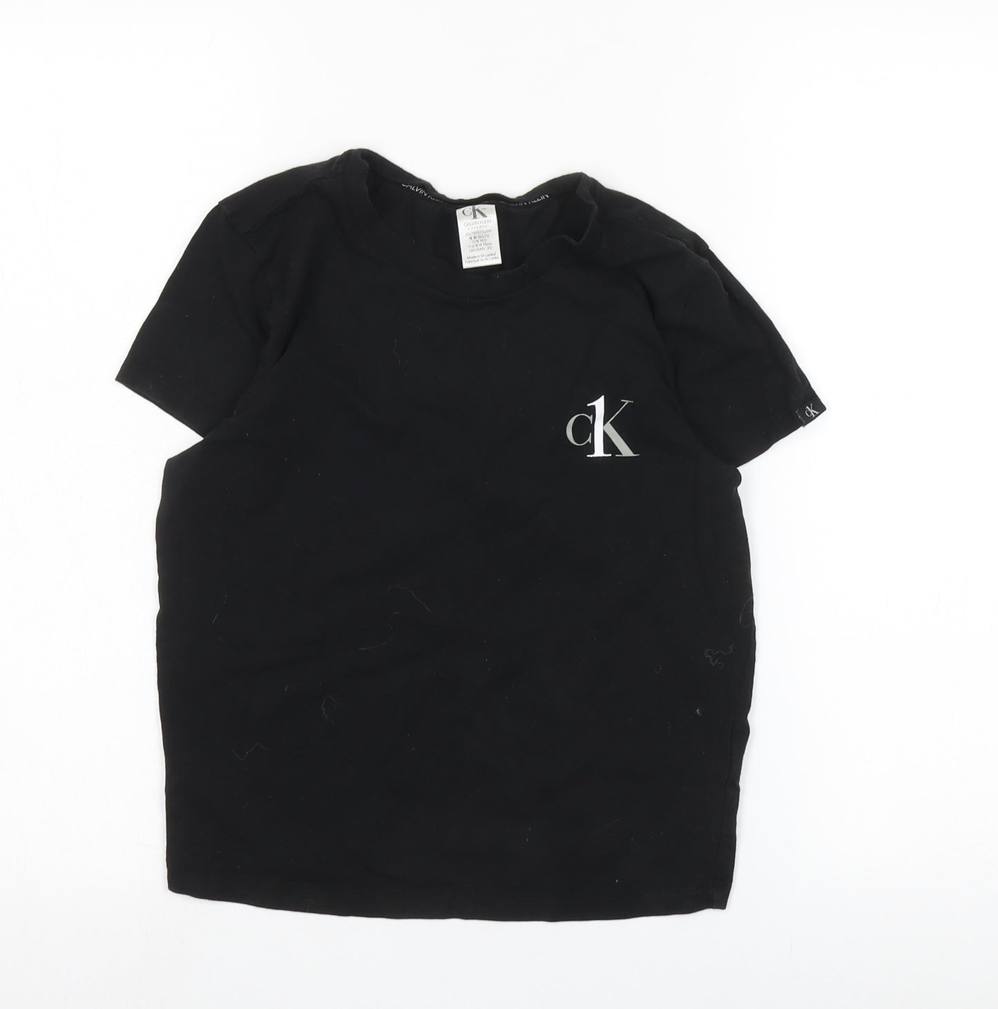 Calvin Klein Black Unisex T-Shirt XS, Cotton Blend