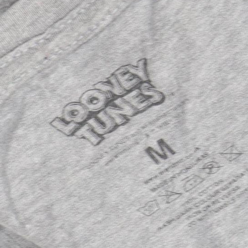 Looney Tunes Grey Cartoon Crew Neck T-Shirt M