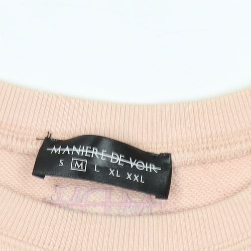 Manière De Voir Women's Pink Pullover Sweatshirt M