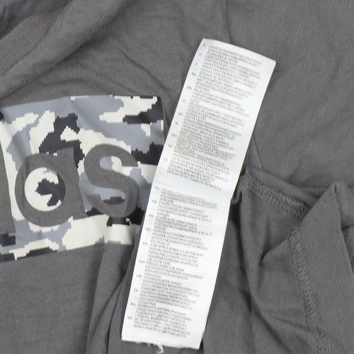 Adidas Boys Grey Camouflage T-Shirt, Size 9-10 Years