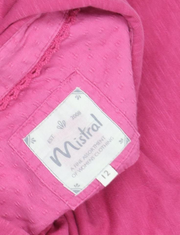 Mistral Women's Pink Button-Up Shirt Size 12