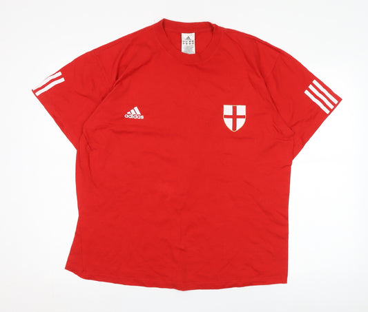 Adidas Men's Red Sports T-Shirt L Size