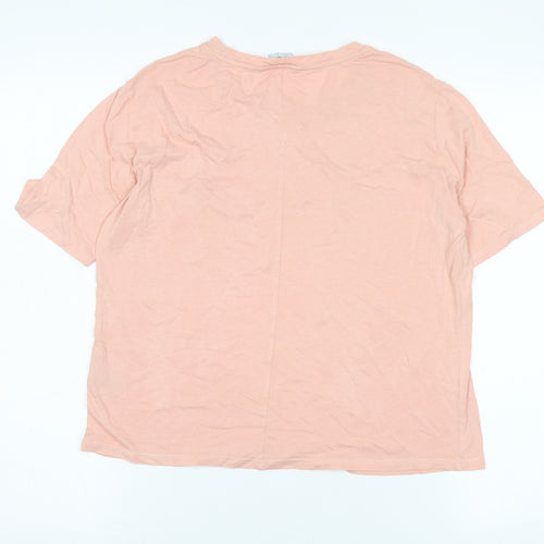 Boden Women's Pink Basic T-Shirt, Size S, Cotton Modal Blend