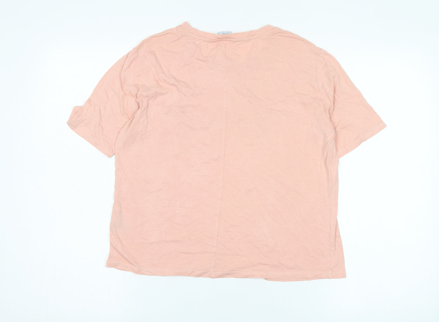 Boden Women's Pink Basic T-Shirt, Size S, Cotton Modal Blend