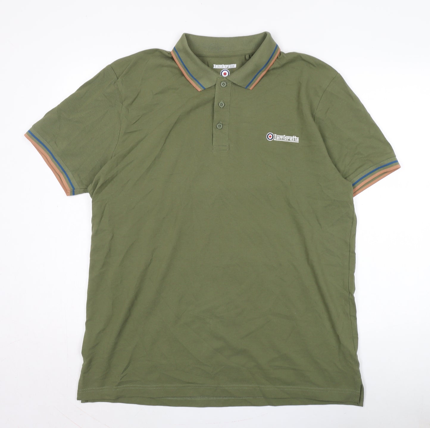 Lambretta Men's Green Polo 2XL Short Sleeve Casual