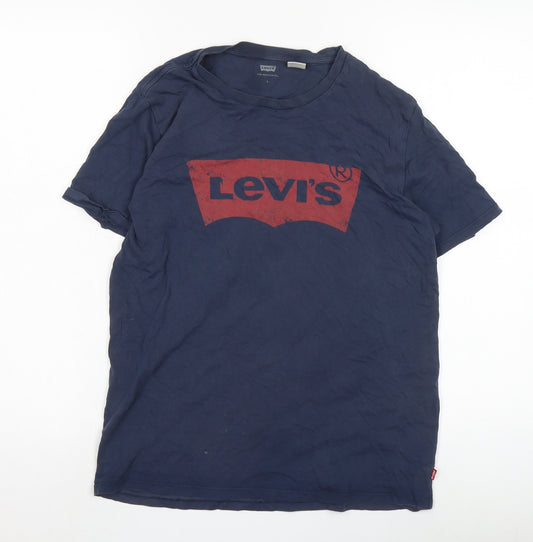 Levi's Men's Blue Graphic Logo T-Shirt, Size S