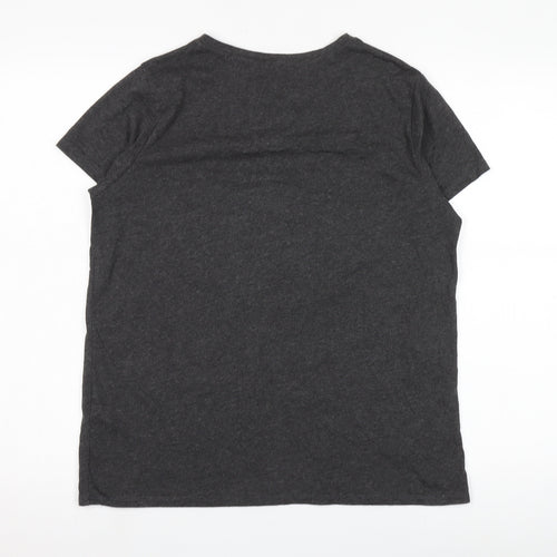Marvel Grey Captain Marvel T-Shirt, Unisex Adults S