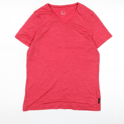 Decathlon Women's Red V-Neck Basic Tee Size M