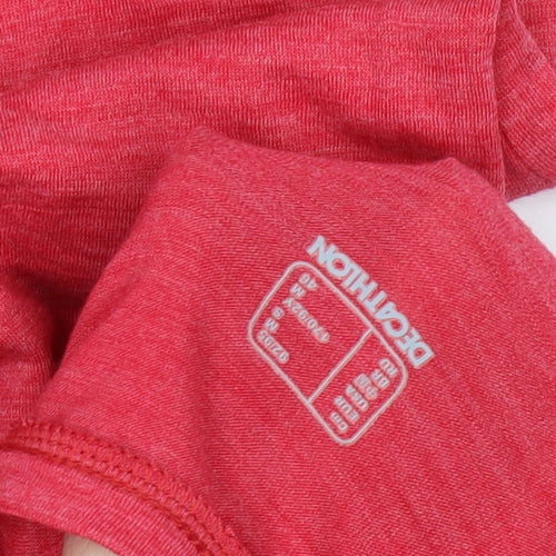 Decathlon Women's Red V-Neck Basic Tee Size M