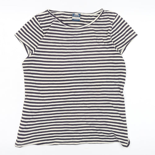 Trespass Women's Black Striped Jersey T-Shirt Size L