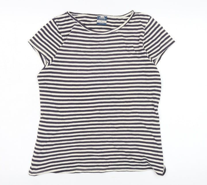Trespass Women's Black Striped Jersey T-Shirt Size L