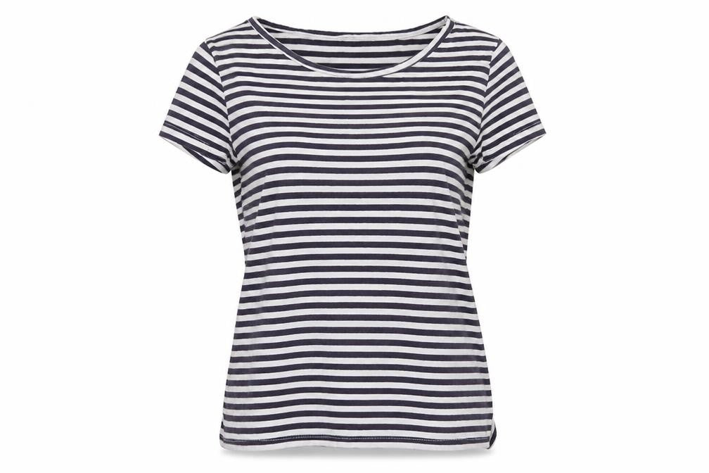 Trespass Women's Black Striped Jersey T-Shirt Size L