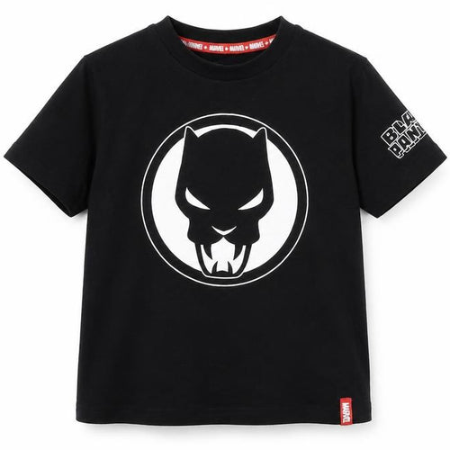 Marvel Black Panther Boys' T-Shirt, 6-7 Years, Black, Casual