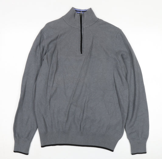 Tailorbyrd Men's Grey Medium Pullover Jumper