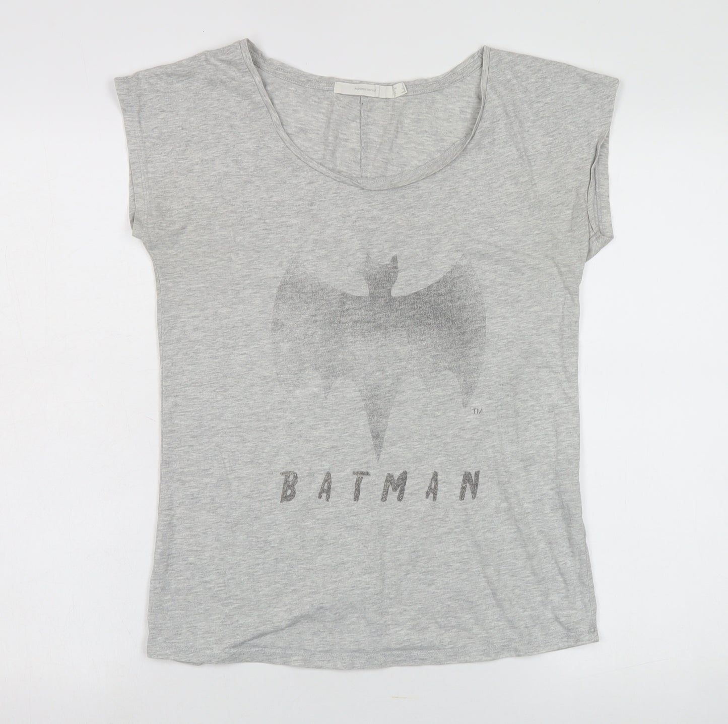 Women Secret Grey Batman T-Shirt, Size S, Casual, Comics