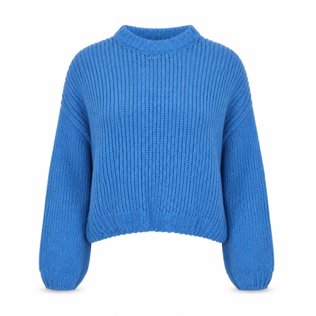 Front view of Turtle Collection Women's Blue jumper M