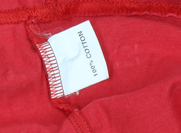 Stone Monkey Men's Red Graphic Print T-Shirt L