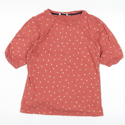 Boden Women's Pink Polka Dot T-Shirt, Size 8, Casual Wear