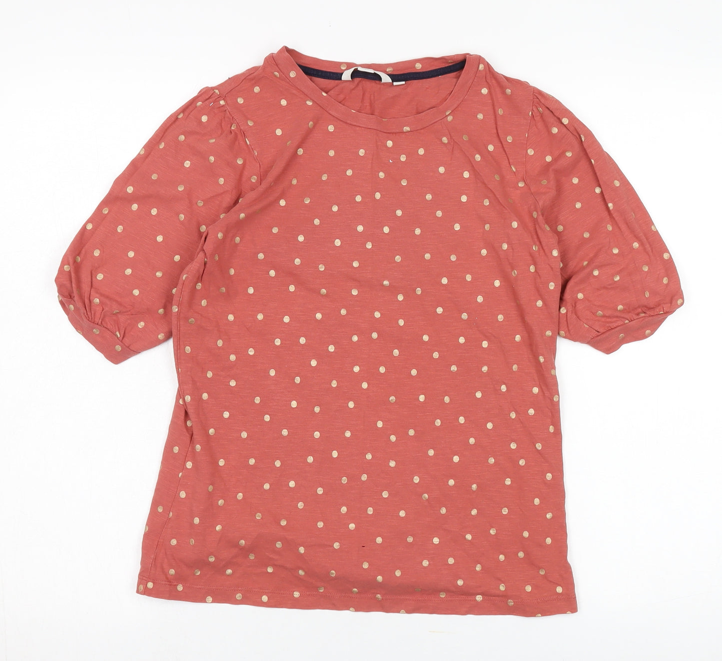 Boden Women's Pink Polka Dot T-Shirt, Size 8, Casual Wear