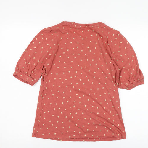 Boden Women's Pink Polka Dot T-Shirt, Size 8, Casual Wear