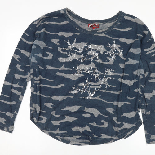 Marie Lund Women’s Camouflage Blue 2XL Jersey T-Shirt
