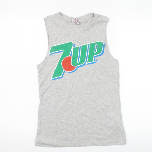 Atmosphere Grey Retro 7UP Sleeveless Tank Top Unisex UK 6
