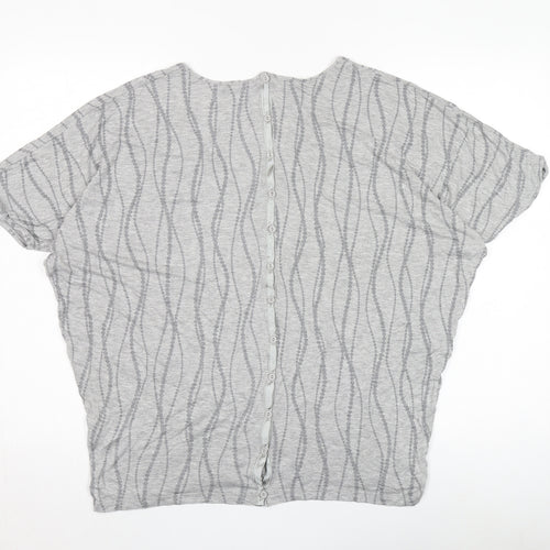 Kangol Women’s Grey V-Neck T-Shirt Size 16