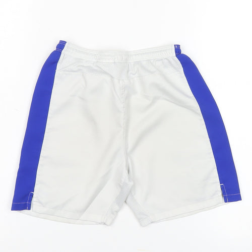 Nike Boys White & Blue Football Shorts, Size 8-10 Years