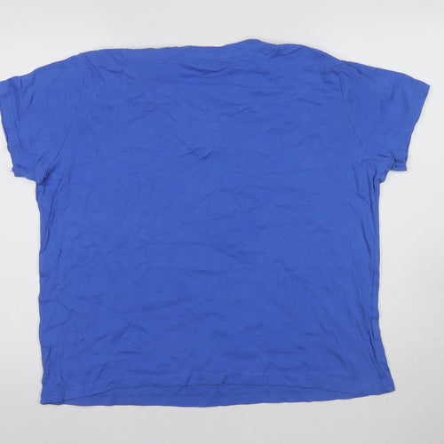 ISLE Women’s Blue V-Neck T-Shirt XL Cotton