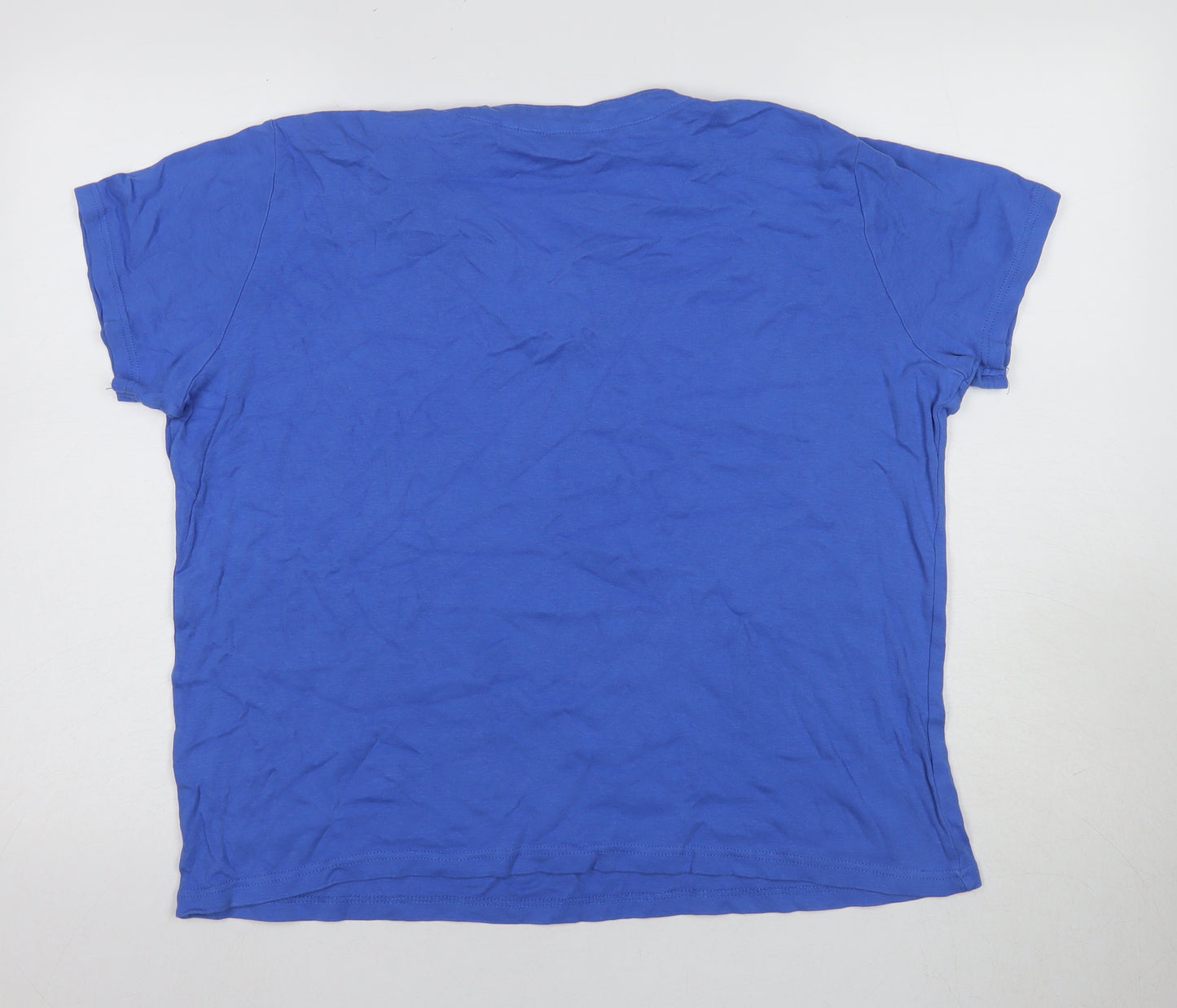 ISLE Women’s Blue V-Neck T-Shirt XL Cotton