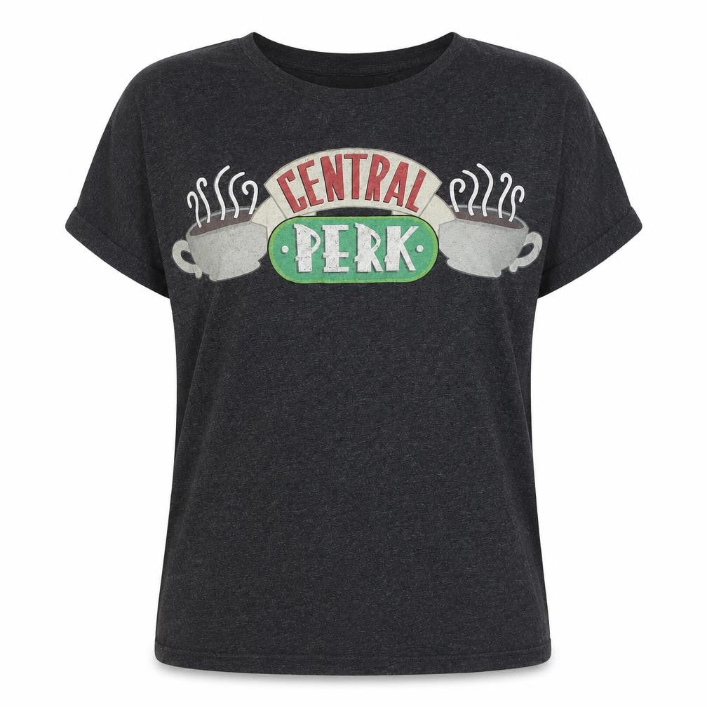 Friends Unisex Black Graphic T-Shirt Size 16 Casual
