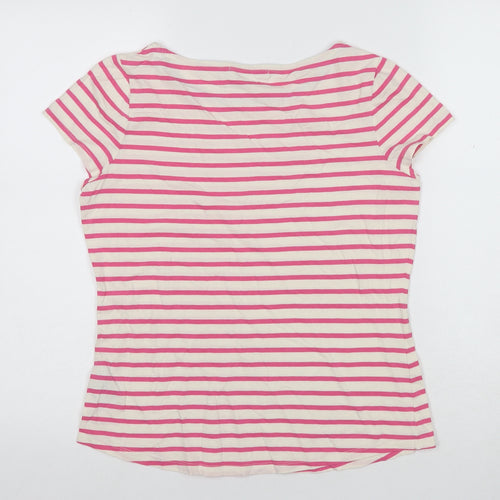 Boden Women's Pink Striped T-Shirt Size 10