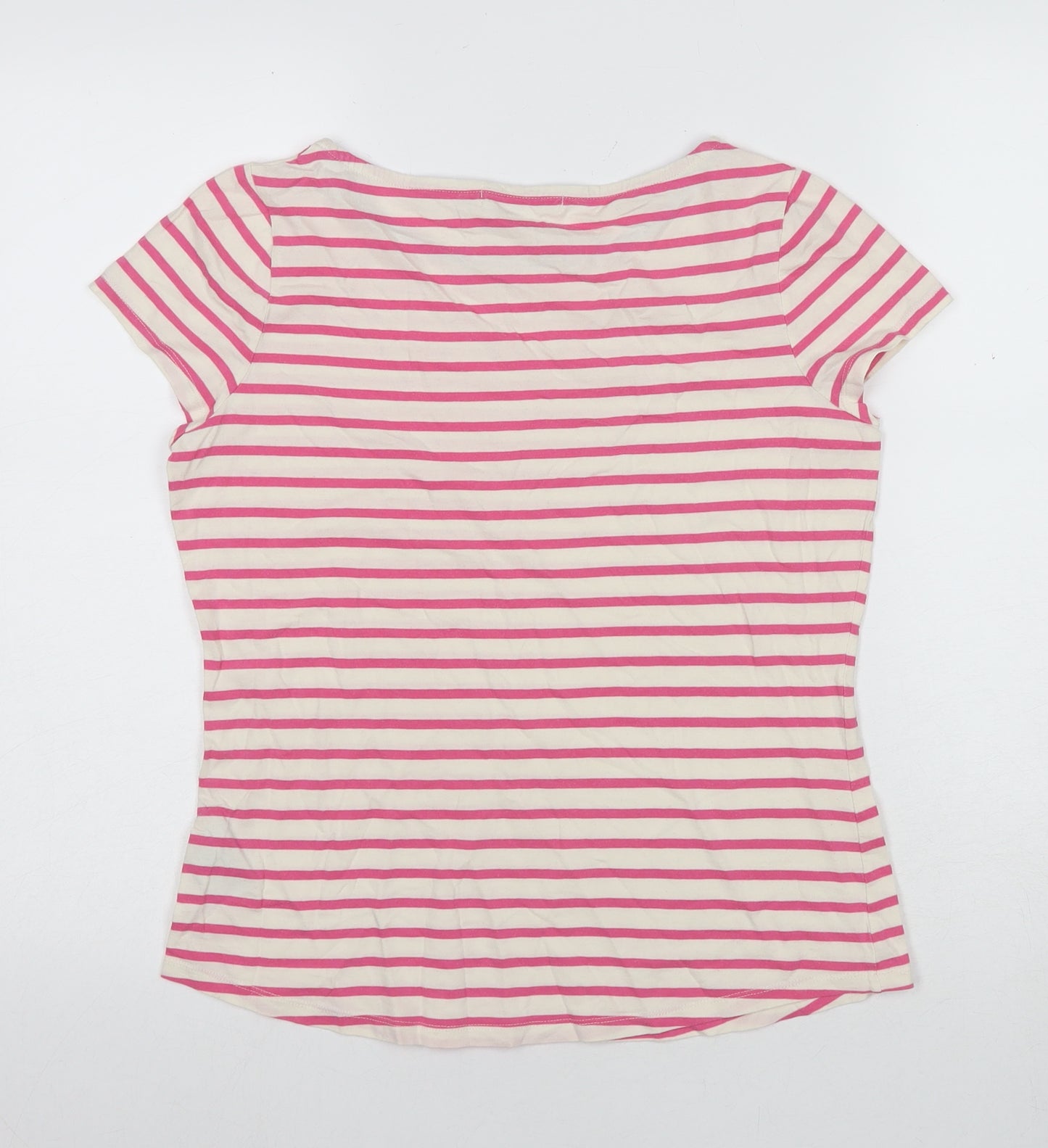Boden Women's Pink Striped T-Shirt Size 10