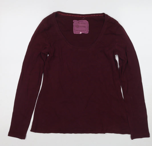 White Stuff Women's Burgundy Long Sleeve T-Shirt Size 12