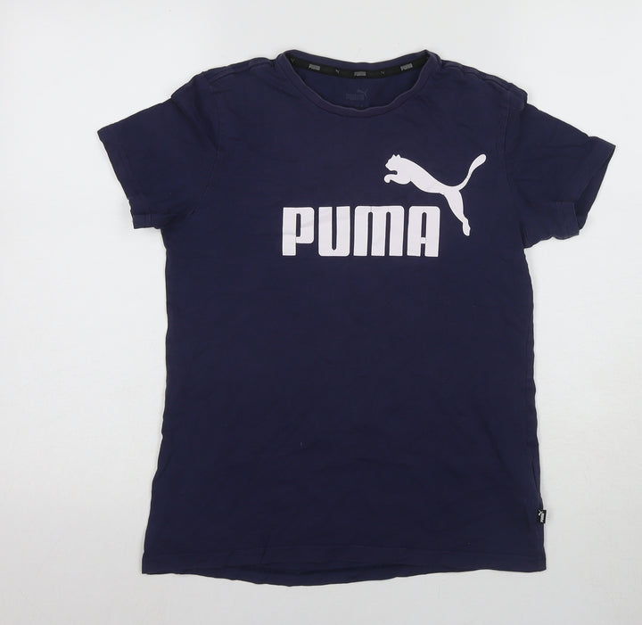 Puma Boys Blue T-Shirt, Crew Neck, Size 13-14 Years