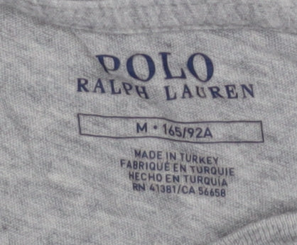 Ralph Lauren Women's Grey Basic Crew Neck T-Shirt M