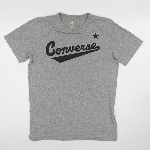 Converse Boys Grey XL Logo T-Shirt Short Sleeve Casual