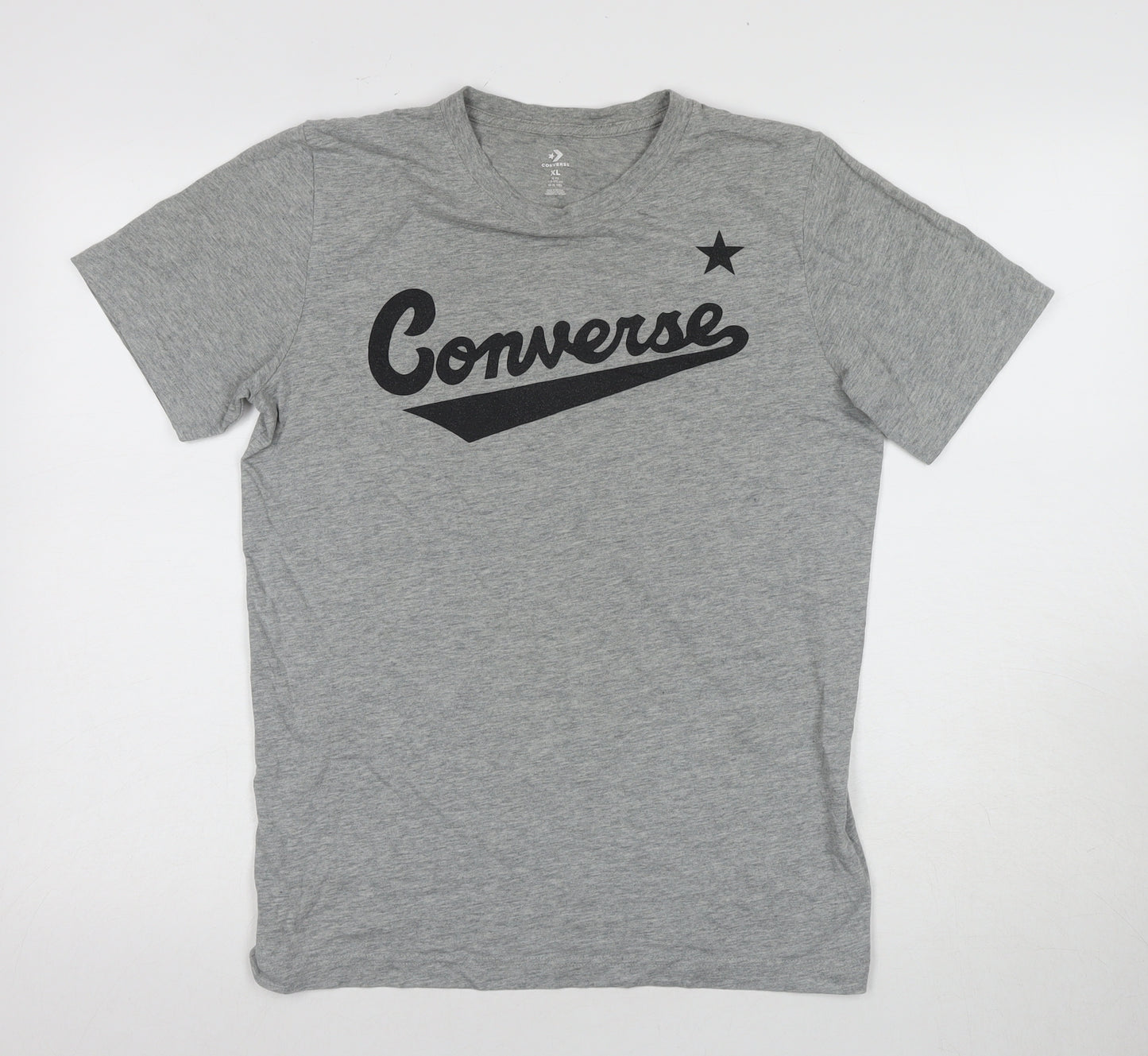 Converse Boys Grey XL Logo T-Shirt Short Sleeve Casual