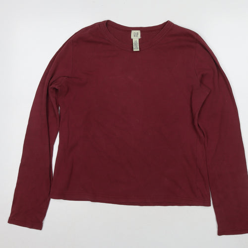 GAP Women's Red Long Sleeve T-Shirt Size 16
