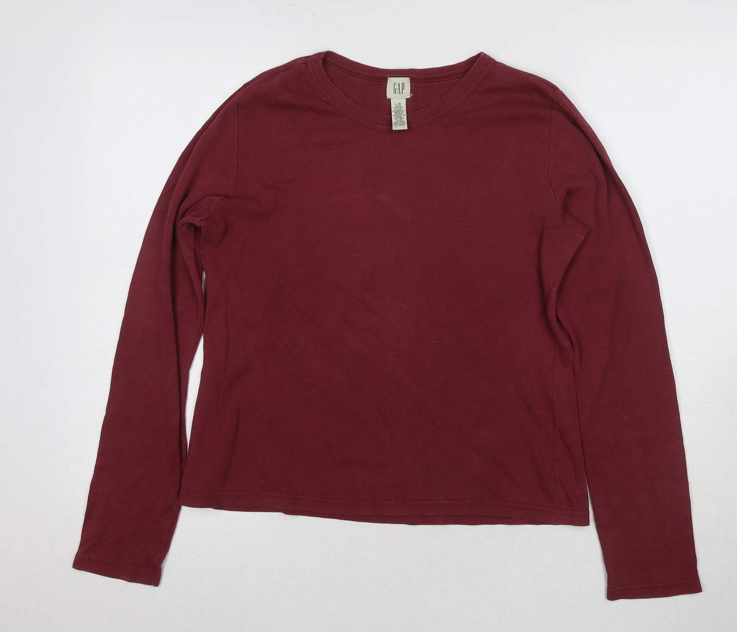 GAP Women's Red Long Sleeve T-Shirt Size 16