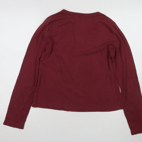GAP Women's Red Long Sleeve T-Shirt Size 16