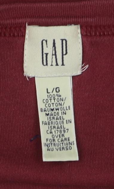 GAP Women's Red Long Sleeve T-Shirt Size 16