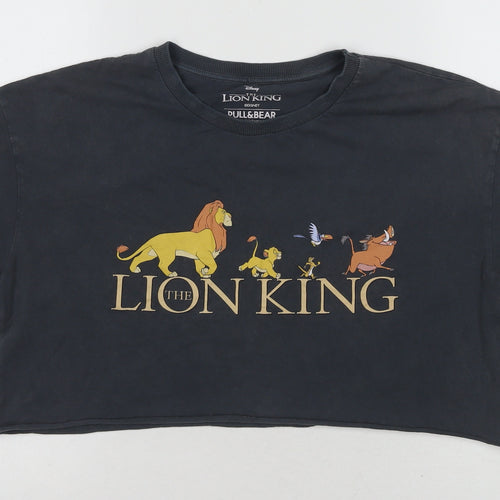 Pull&Bear The Lion King Cropped T-Shirt Black M