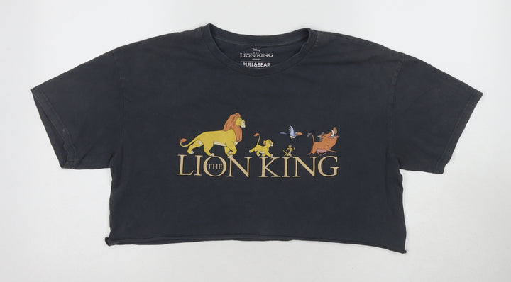 Pull&Bear The Lion King Cropped T-Shirt Black M