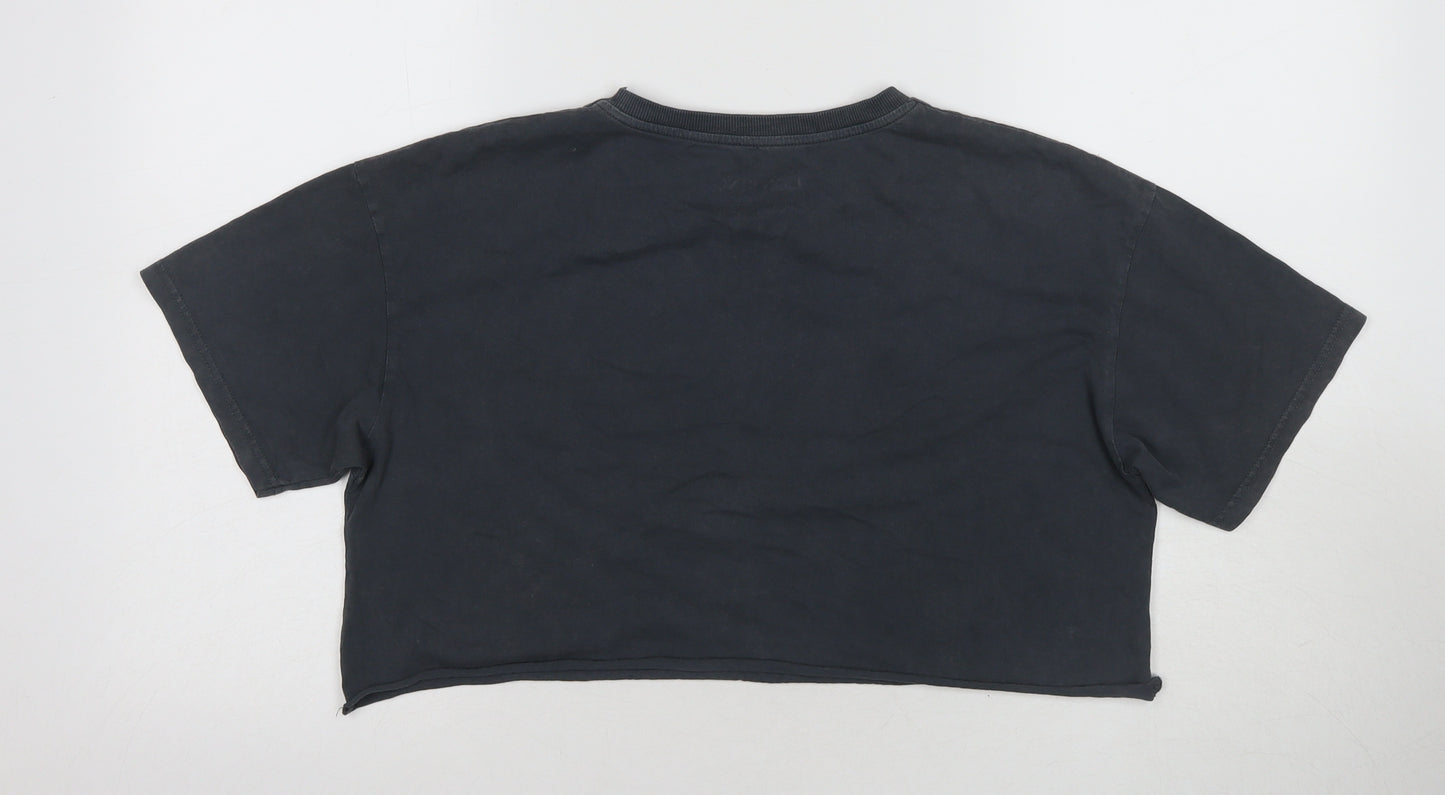 Pull&Bear The Lion King Cropped T-Shirt Black M