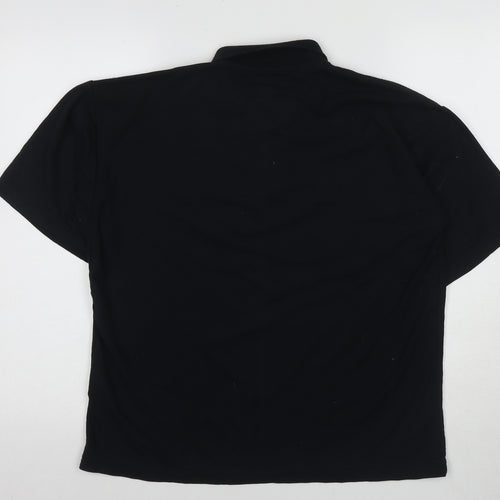 Le Shark Men's Black Collared T-Shirt, Size M