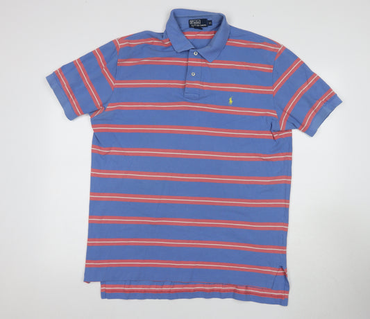 Ralph Lauren Men's XL Blue Striped Polo Shirt