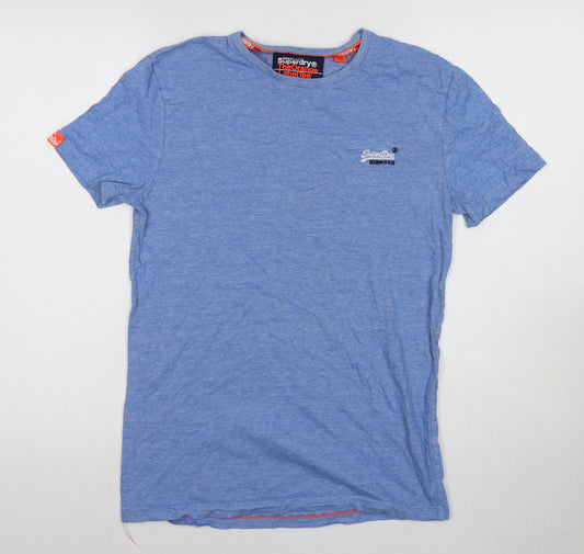 Superdry Men Blue Small Slim Fit Crew Neck T-Shirt