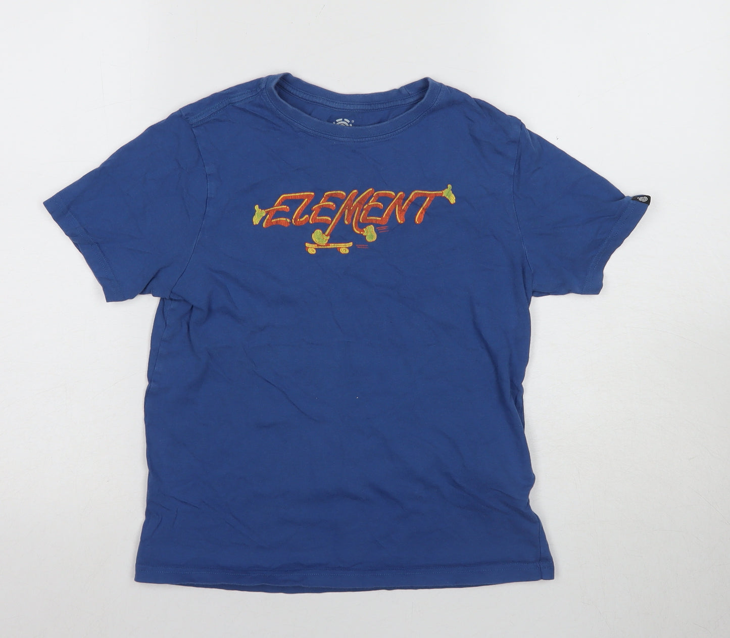 Element Boys Blue Graphic T-Shirt, Regular Fit, Size 12