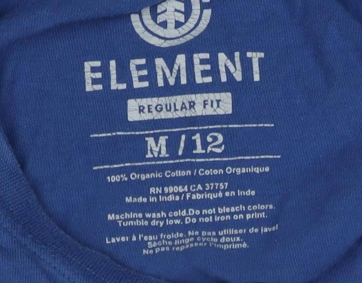 Element Boys Blue Graphic T-Shirt, Regular Fit, Size 12